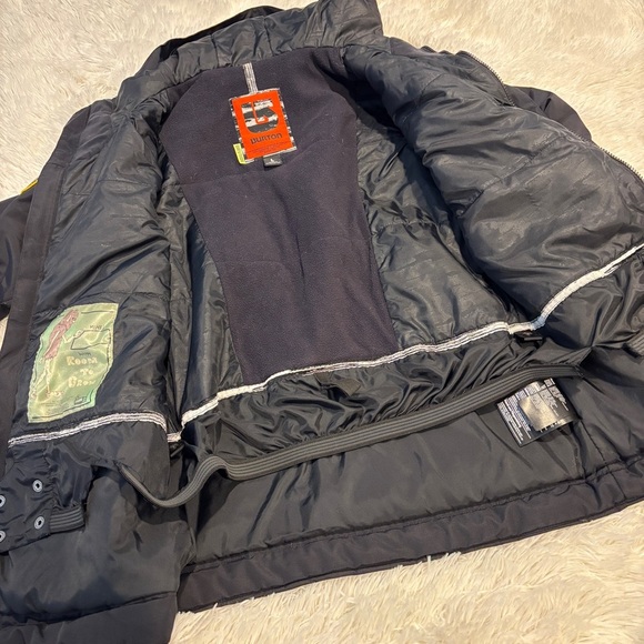 Burton Dryride Black Snowboard Jacket Youth Zipper Hooded Size Large - Picture 6 of 12